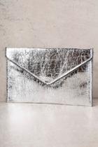 Lulus Medal Of Honor Silver Clutch