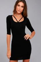 Lulus Sight To See Black Bodycon Dress