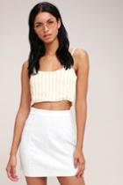 Free People Modern Femme White Denim Mini Skirt | Lulus