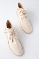 Qupid Kellan Beige Canvas Chukka Espadrilles | Lulus
