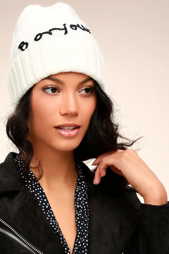 San Diego Hat | Co. Bonjour White Beanie | Lulus