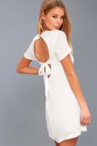 Vacay Days White Backless Shift Dress | Lulus