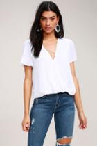 Lighten The Mood White Criss Cross Top | Lulus