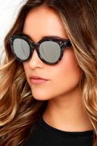 Lulus Wowie Zowie Grey And Silver Mirrored Sunglasses