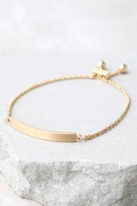 Lulus You Name It Gold Bracelet