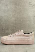 Qupid | Payton Rose Gold Glitter Sneakers | Lulus