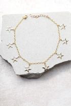 Frasier Sterling Seeing Stars Gold Star Choker Necklace
