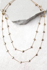 Lulus Twinkle Twinkle Gold Layered Necklace