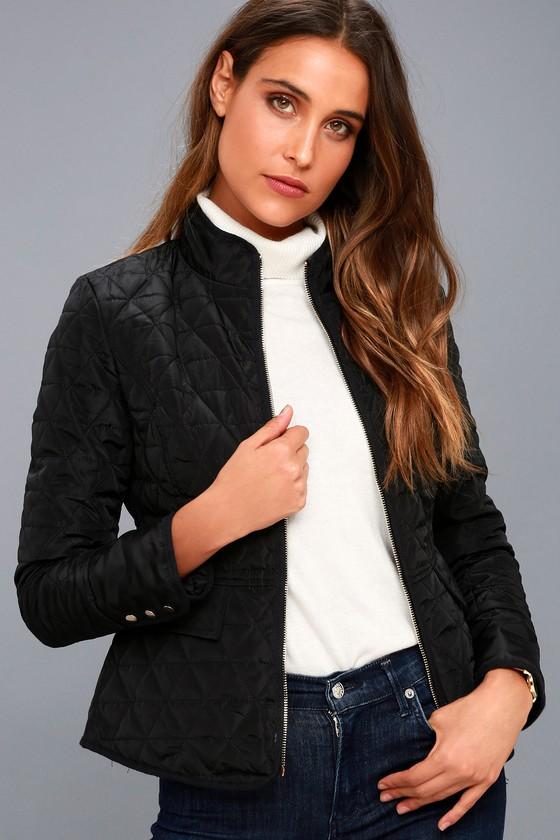 Coalition La | Marquette Black Quilted Jacket | Size Large | 100% Polyester | Lulus