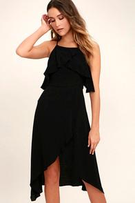 Lulus I Found You Black High-low Dress