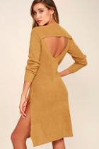 Somedays Lovin' Honey Jam Mustard Yellow Sweater Dress