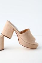 Steve Madden Relax Blush Suede Leather Mules | Lulus