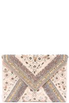 Lulus How To Love Blush Pink Beaded Clutch
