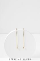 Classy Hour Gold Rhinestone Threader Earrings | Lulus