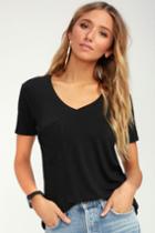 Z Supply Selene Black Tee | Lulus