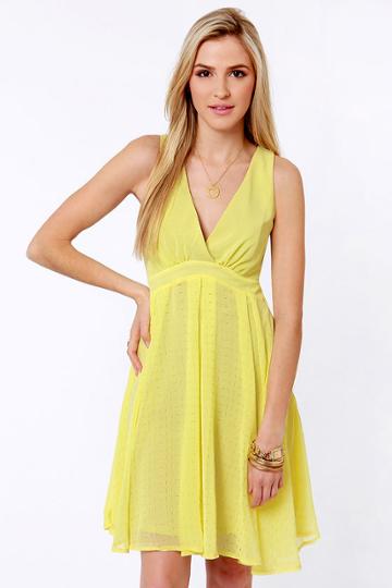 Sipping Punch Yellow Dress