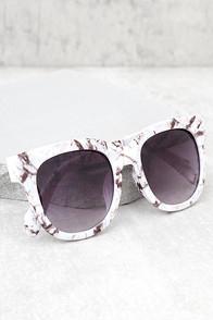 Perverse Dawn Patrol White Marbled Sunglasses