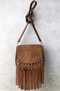 Lulus Got This Feeling Brown Fringe Purse