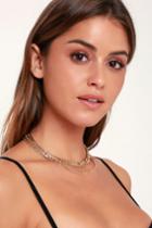 Chiara Gold Chain Layered Choker Necklace | Lulus