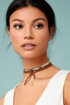 Lulus | Mad About You Gold And Brown Wrap Necklace | Vegan Friendly