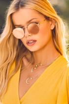 Crap Eyewear | The Tuff Safari Rose Gold Mirrored Sunglasses | Pink | Lulus
