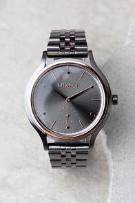 Nixon Sala Gunmetal And Rose Gold Watch