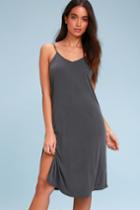 Rvca Jones Washed Black Ribbed Midi Dress | Lulus