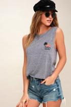 Billabong Salty Heather Grey Tank Top | Lulus