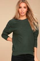 Evidnt Mellow Move Forest Green Knit Sweater