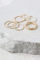Lulus Mix And Match Gold Ring Set