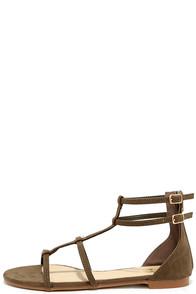 Betani Jayne Olive Suede Gladiator Sandals