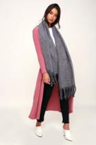 Cold Outside Grey Knit Scarf | Lulus