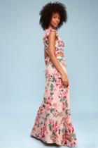 Good Fleur You Blush Pink Floral Print Two-piece Maxi Dress | Lulus
