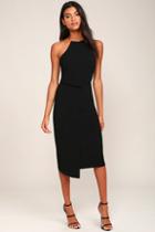 Keepsake Clockwork Black Midi Dress