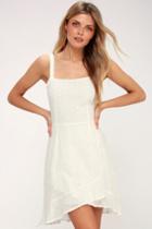 First Monday Lovene White Eyelet Embroidered Dress | Lulus
