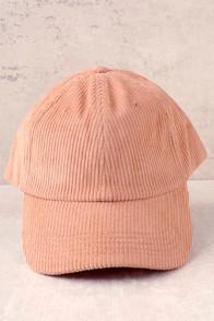 Billabong Lux Club Blush Pink Corduroy Baseball Cap
