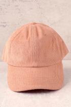 Billabong Lux Club Blush Pink Corduroy Baseball Cap