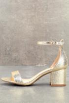 Harper Gold Ankle Strap Heels | Lulus