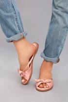 Liliana | Tia Dusty Pink Satin Knotted Slide Sandal Heels | Size 8.5 | Lulus
