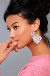 Shashi Cassandra Gold And Multi Tassel Earrings