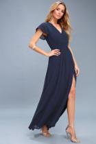 Lost In The Moment Navy Blue Maxi Dress | Lulus