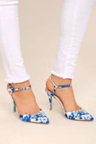 Betsey Johnson | Sb-anina Blue Multi Heels | Size 6 | Lulus