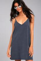 Project Social T Irene Washed Blue Shift Dress