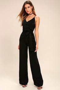 Lulus Got You On My Mind Black Jumpsuit