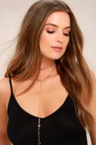 Lulus | Sybella Gold Layered Choker Necklace