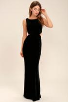 Reach Out Black Velvet Maxi Dress | Lulus