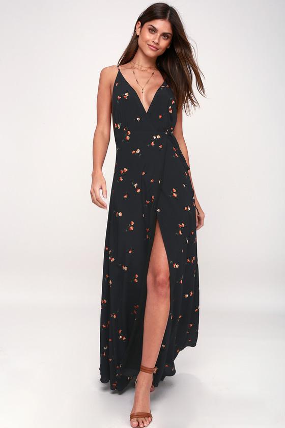 Capulet Maxine Black Floral Print Wrap Dress | Lulus