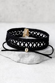 Lulus Diem Black Layered Choker Necklace
