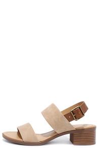 City Classified Tulum Trek Camel Heeled Sandals