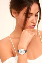 Breda | Joule Navy Blue Leather Watch | Lulus